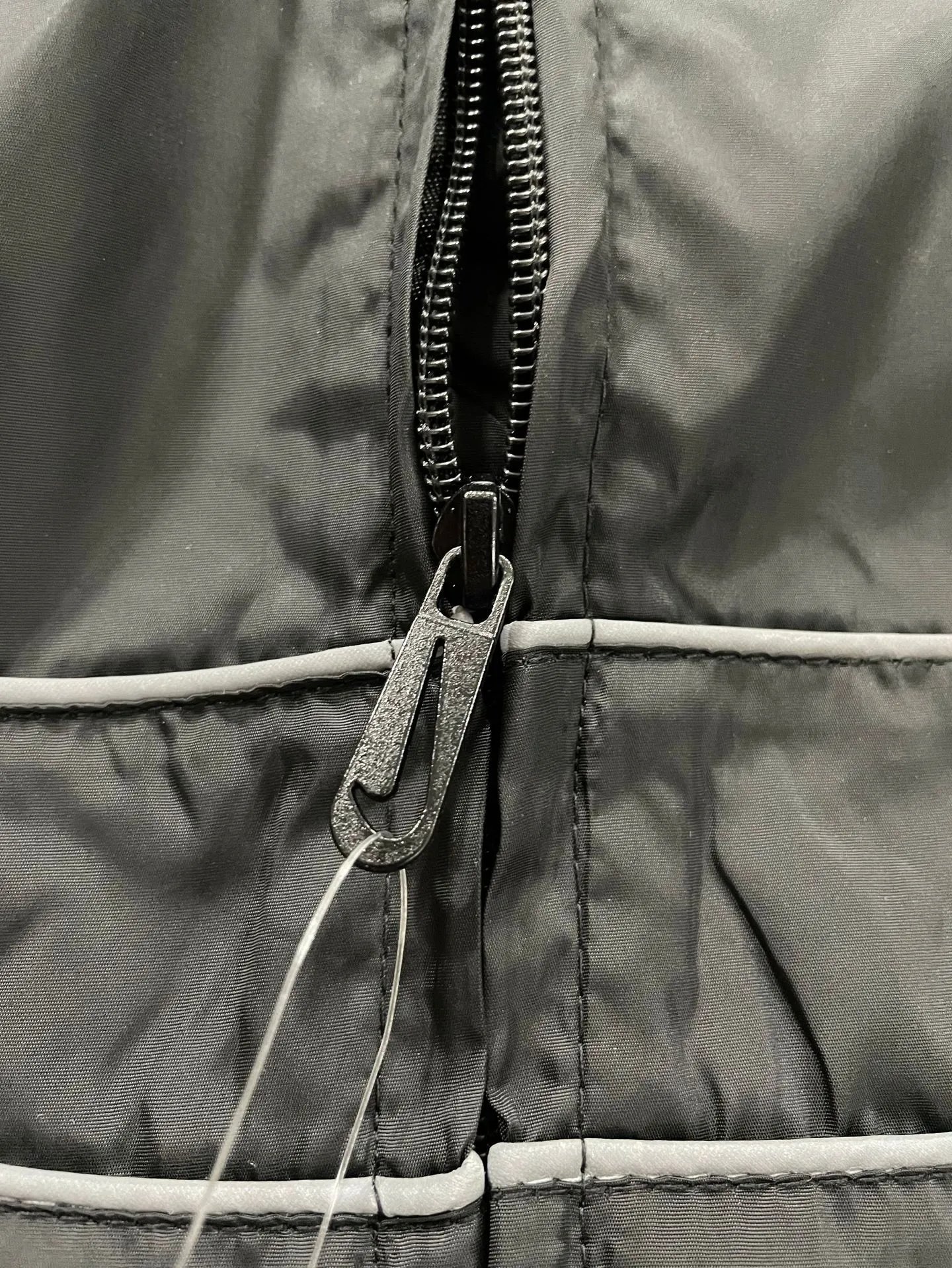 Nike Track Pants Black with White Piping - 25