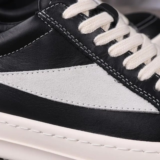 Rick Owens Vintage Black & White Low-Top Sneakers: seller detail photo 3