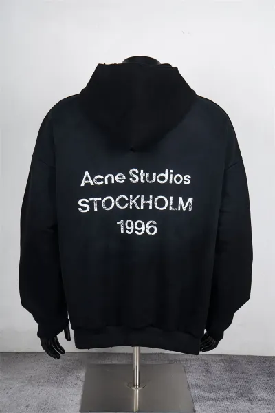 Acne Studios Stockholm 1996 Black Hoodie - 6