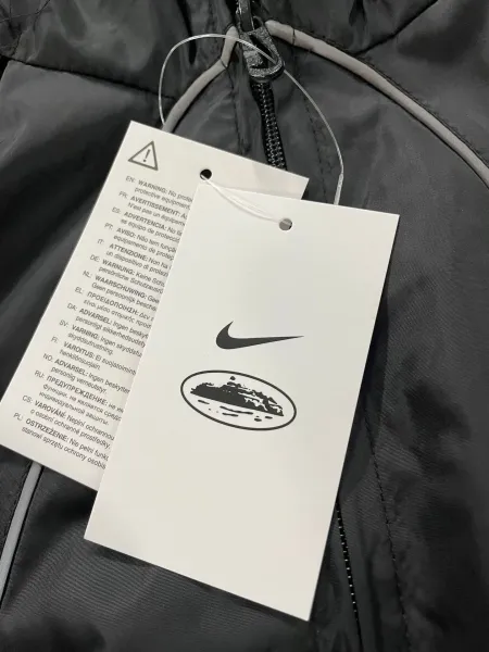 Nike Track Pants Black with White Piping - 22