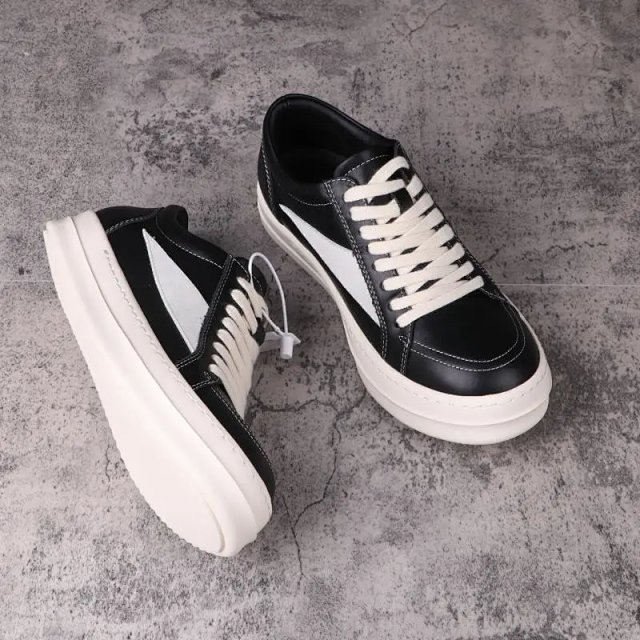 Rick Owens Vintage Black & White Low-Top Sneakers: seller detail photo 4