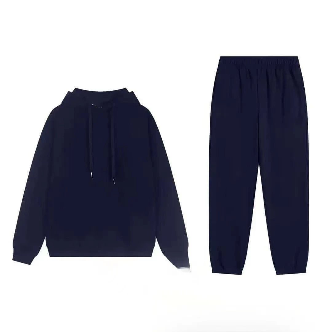 Navy blue hoodie and ankle pants set (newly upgraded version in August)