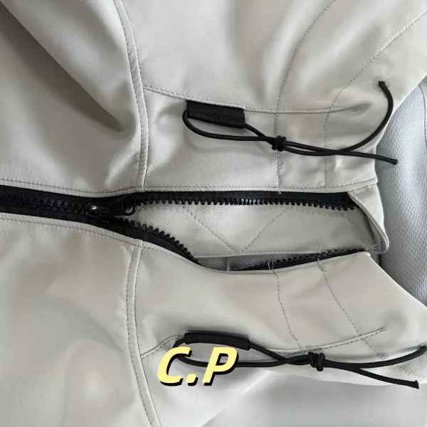 C.P. Company Goggle Jacket Beige Outerwear - 11