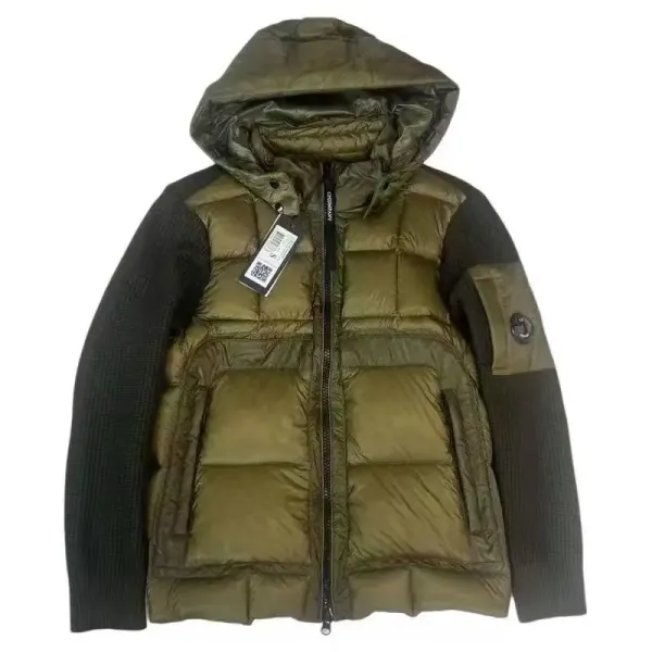 C.P. Company Goggle Hooded Down Jacket Army Green - 12