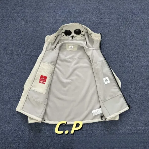 C.P. Company Goggle Jacket Beige Outerwear - 1
