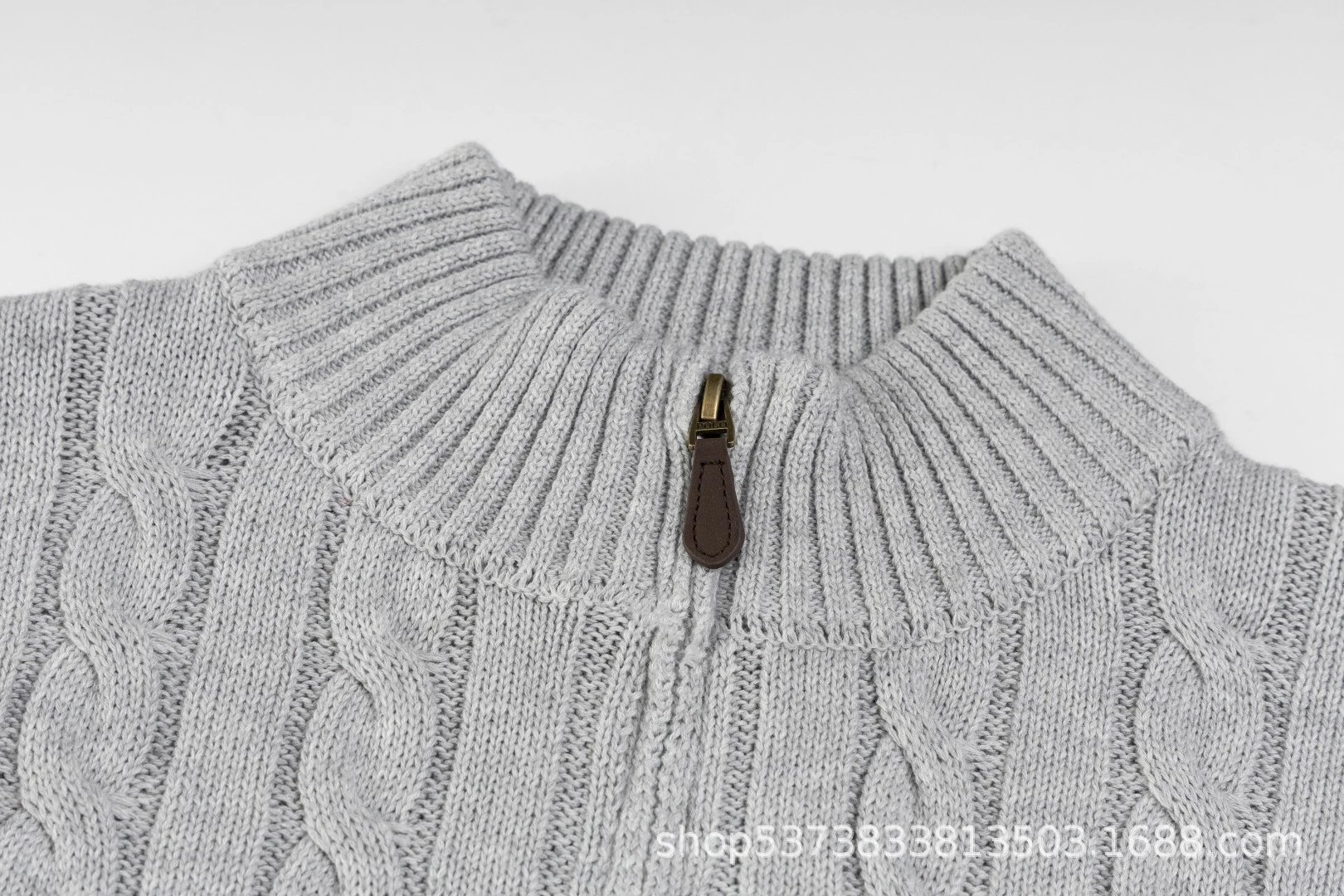 Ralph Lauren Cable Knit Half-Zip Sweater Black - 7