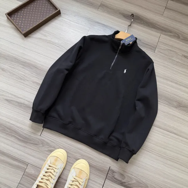 Polo Ralph Lauren Half-Zip Pullover Black Hoodie - 1