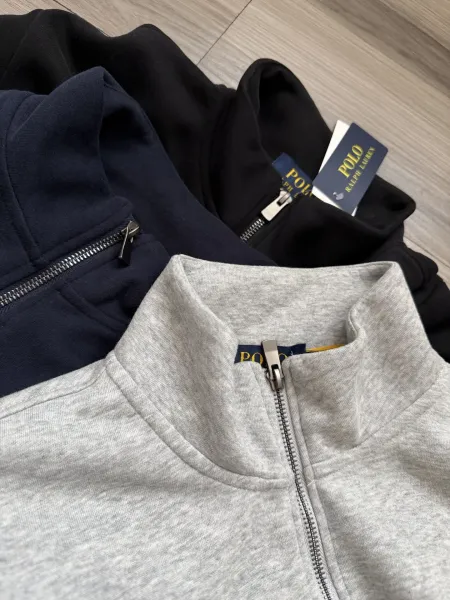 Polo Ralph Lauren Half-Zip Pullover Gray Hoodie - 13