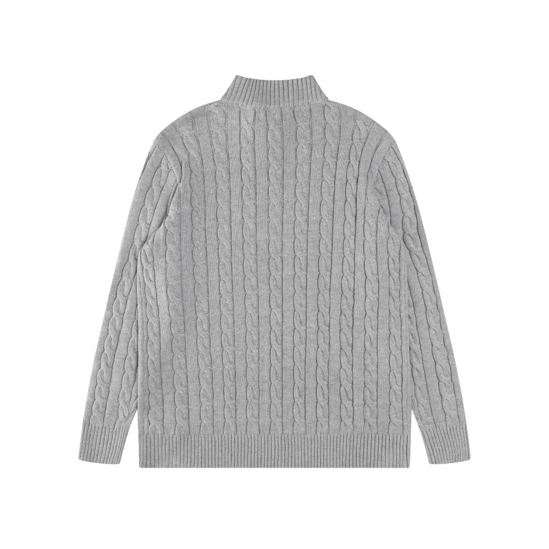 Ralph Lauren Cable Knit Half-Zip Sweater Black - 5