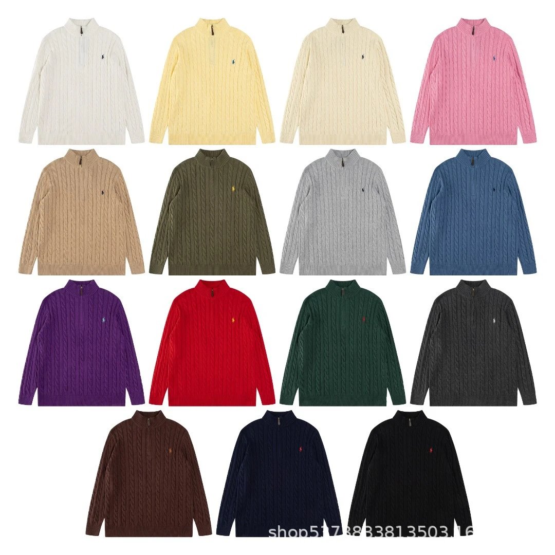 Ralph Lauren Cable Knit Half-Zip Sweater Black - 2