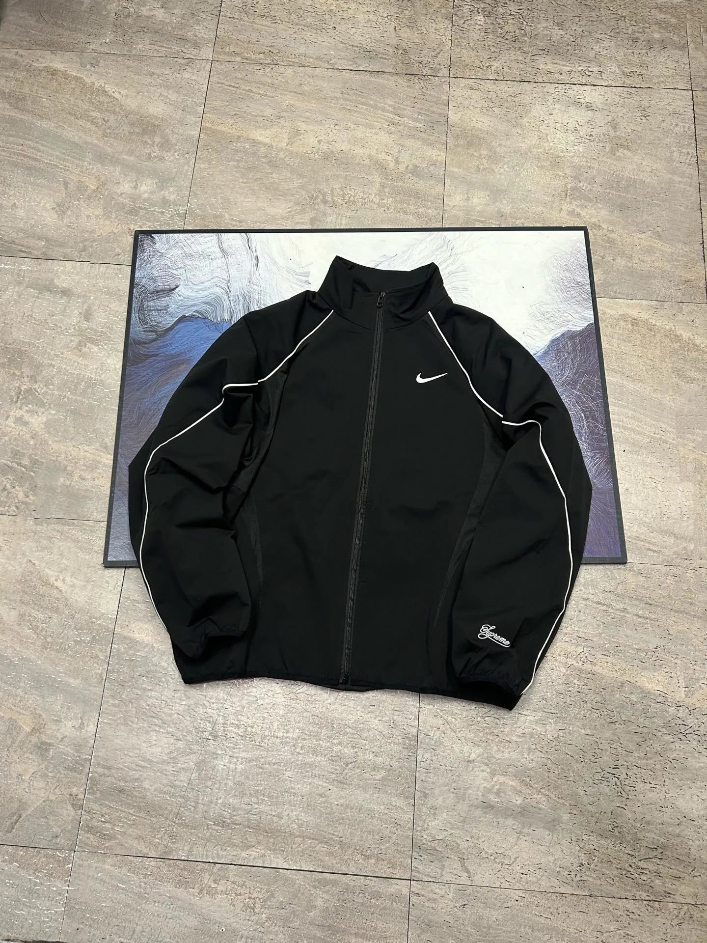 Nike collaboration patchwork casual jacket photo 2