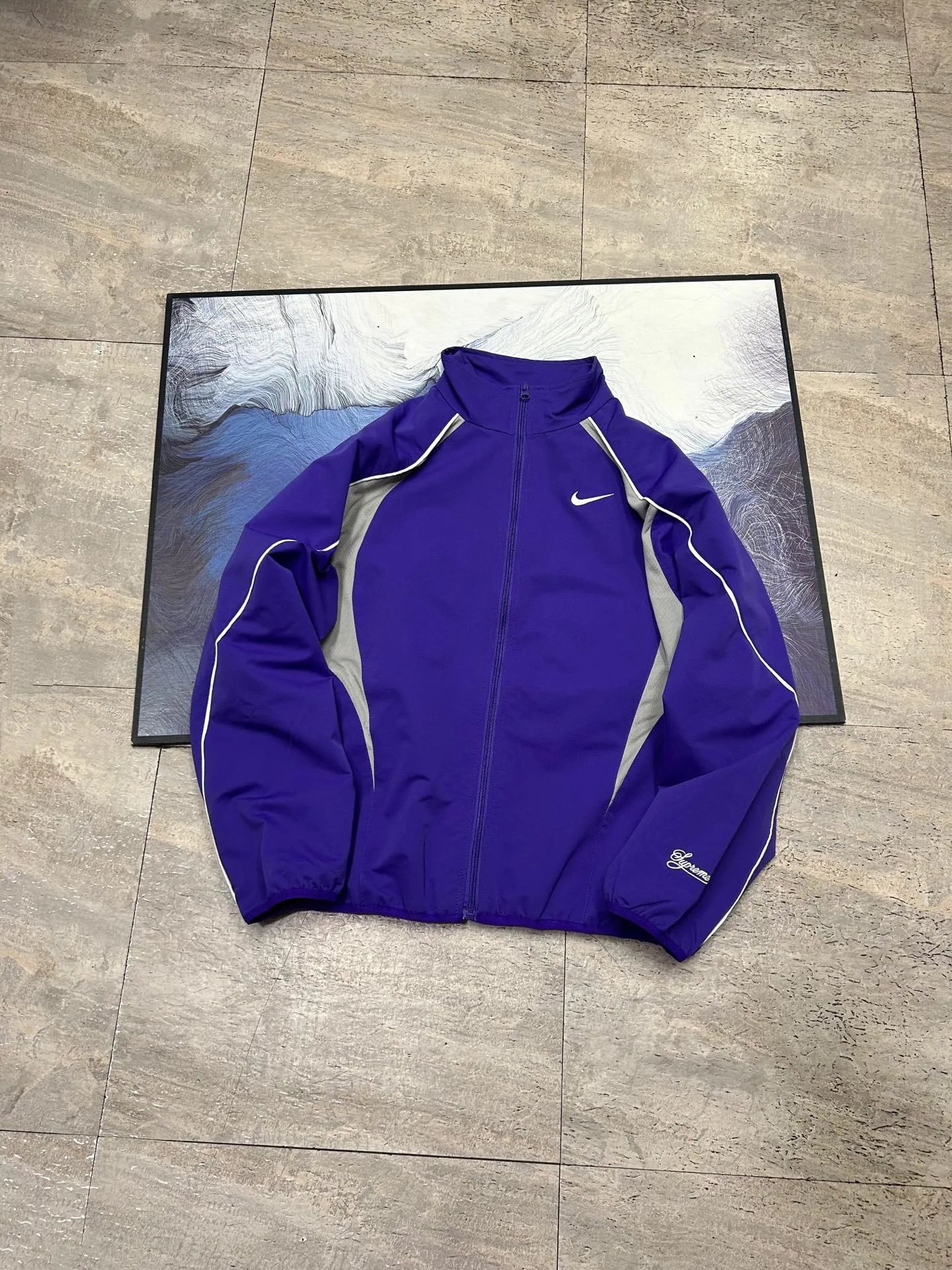 Nike collaboration patchwork casual jacket photo 3