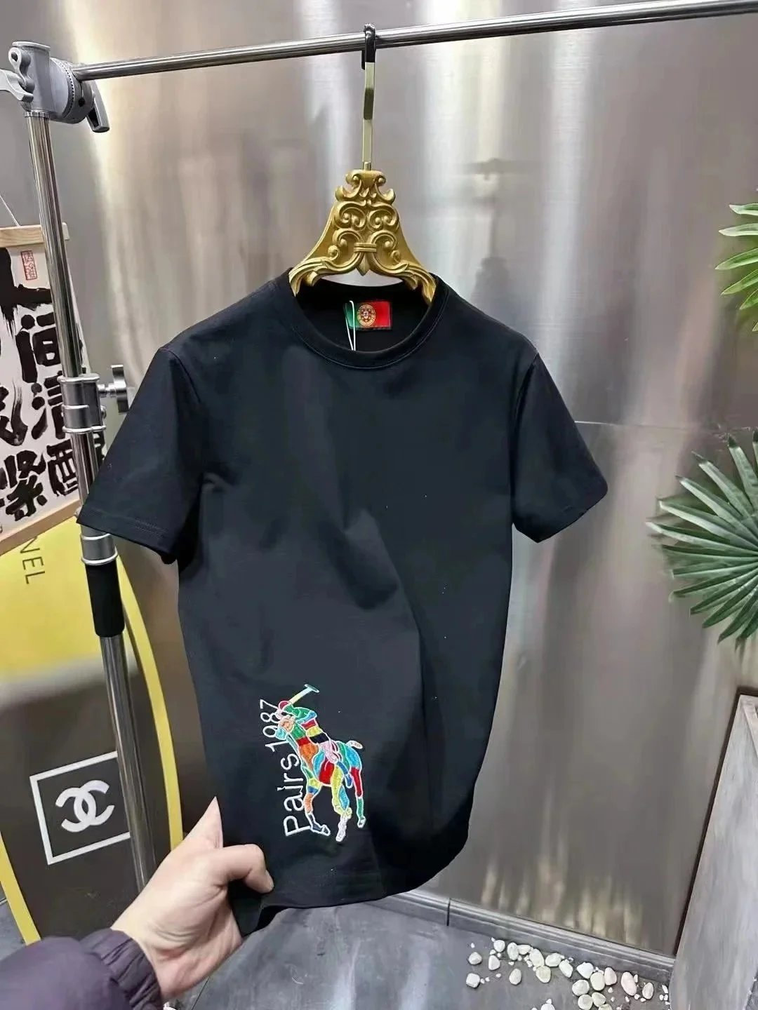 Burberry T-Shirts Short-Sleeve Logo T-Shirt — Section 3-Black