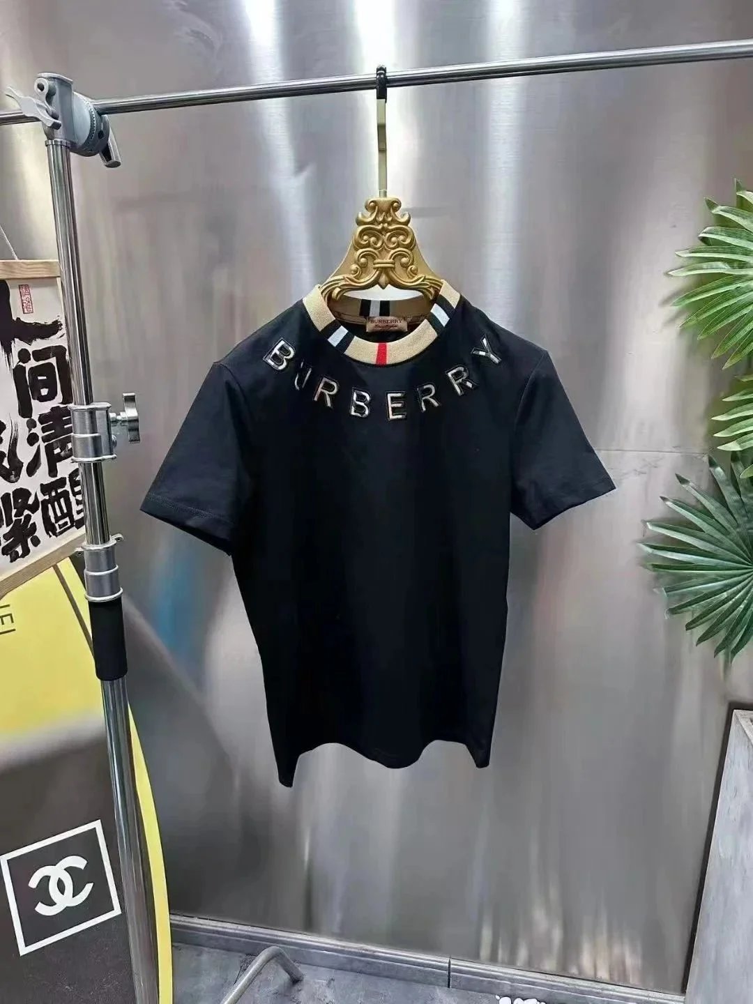 Burberry T-Shirts Short-Sleeve Logo T-Shirt — Section 4-Black