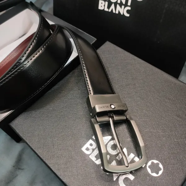 Montblanc Meisterstück Reversible Leather Belt Black/Brown with Rose Gold Buckle - 5