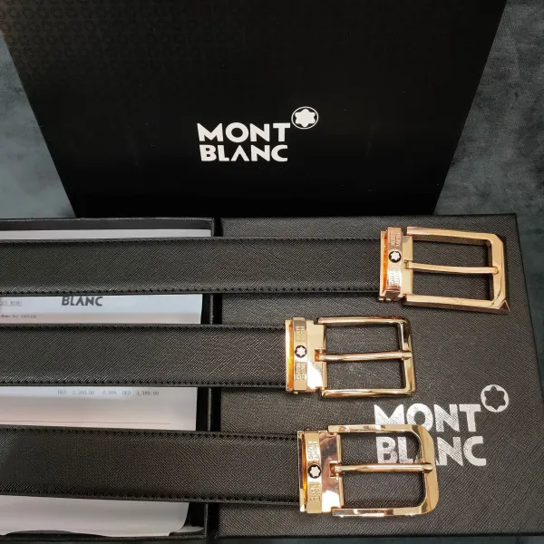 Montblanc Meisterstück Reversible Leather Belt Black/Brown with Rose Gold Buckle - 8