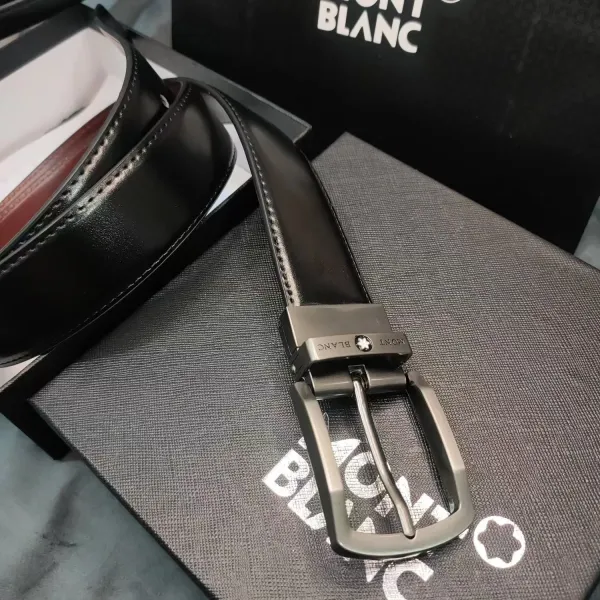 Montblanc Meisterstück Reversible Leather Belt Black/Brown with Rose Gold Buckle - 6