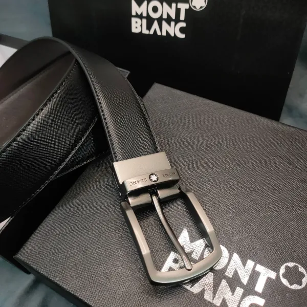 Montblanc M Series Reversible Leather Belt Black - 1