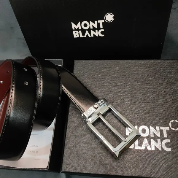 Montblanc Reversible Leather Belt Black/Brown - 1