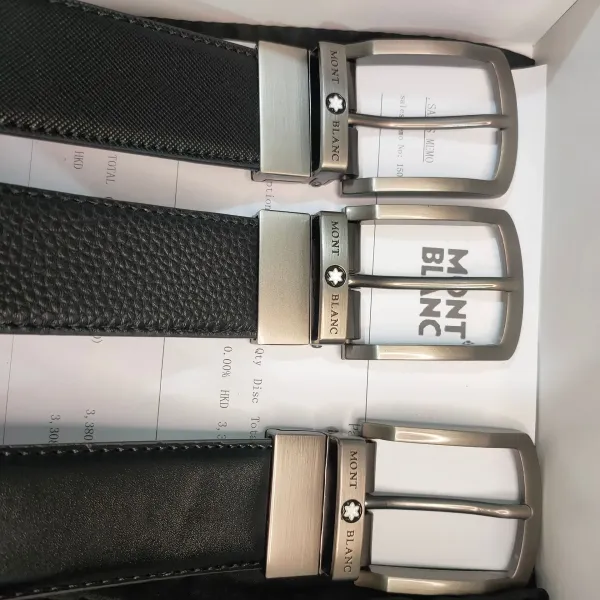 Montblanc Meisterstück Reversible Leather Belt Black/Brown with Rose Gold Buckle - 2