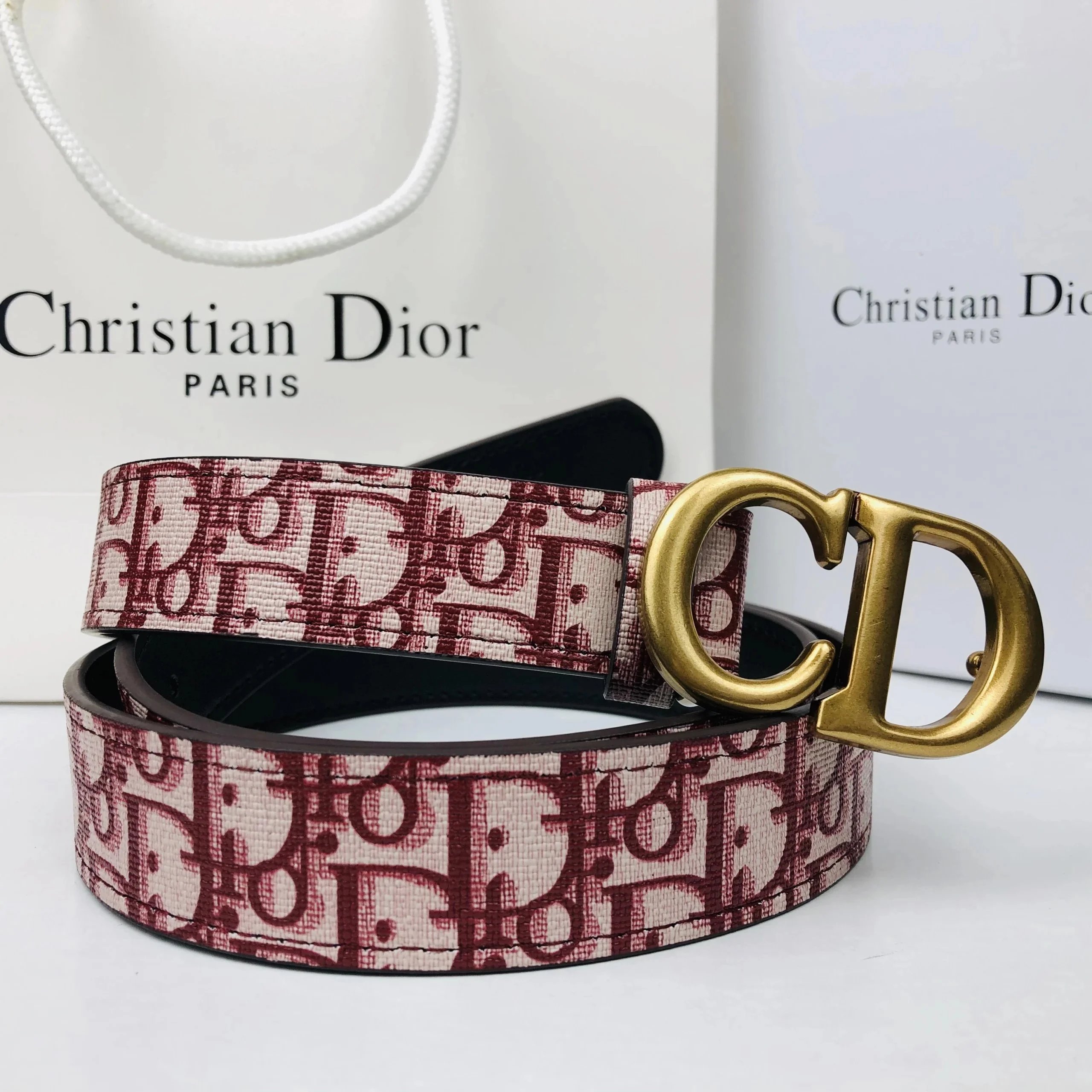 Christian Dior Belts CD Buckle Oblique Monogram Belt — 02