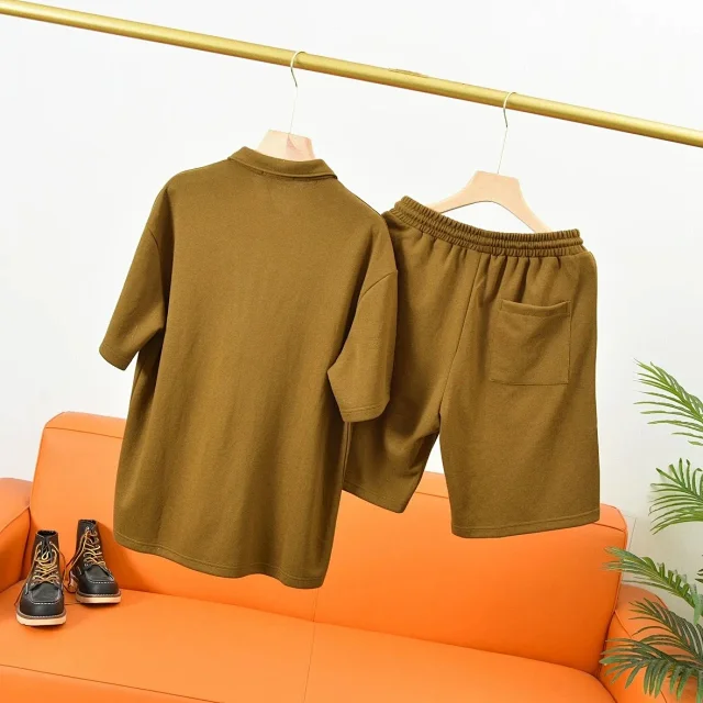 Moncler Matching Sets Short-Sleeve Half-Zip Polo and Drawstring Shorts Set product detail image 3