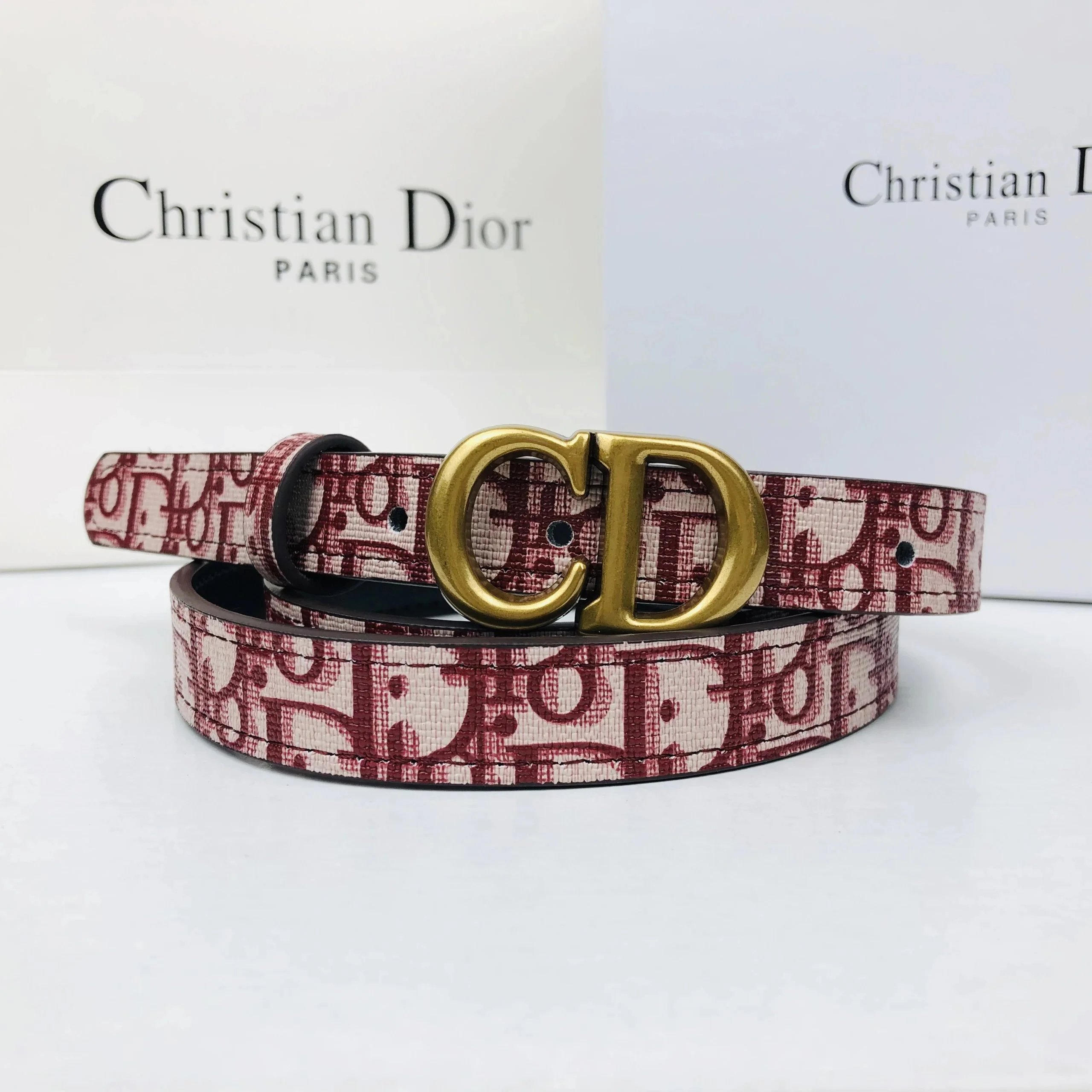 Christian Dior Belts CD Buckle Oblique Monogram Belt — 04