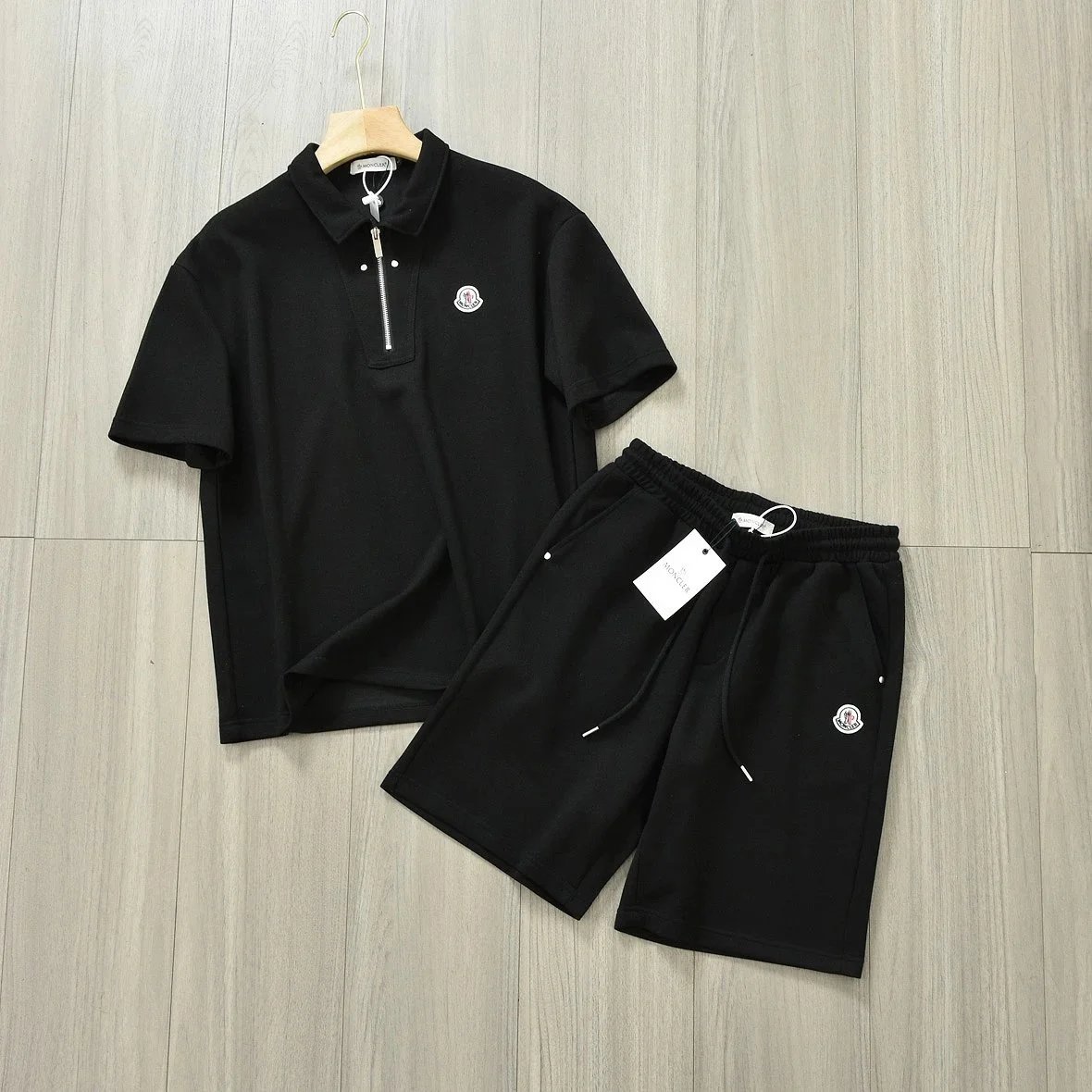 Moncler Matching Sets Short-Sleeve Half-Zip Polo and Drawstring Shorts Set image 6