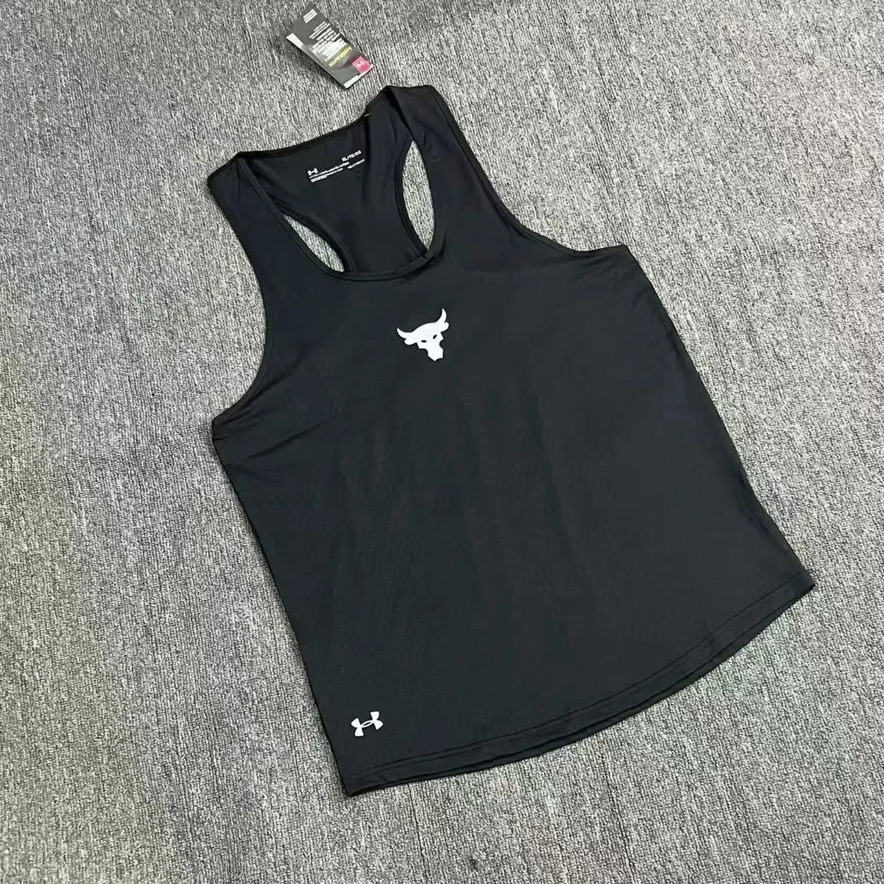 Under Armour Jackets Hooded zip-up windbreaker — Black fitted tank top