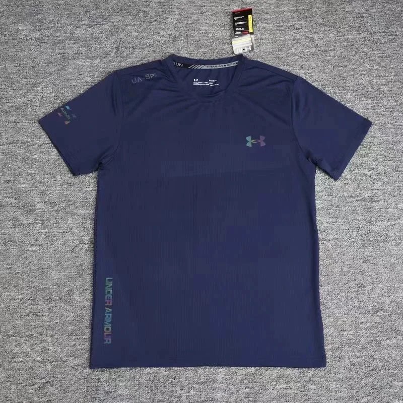 Under Armour Jackets Hooded zip-up windbreaker — Blue ice-silk short-sleeved shirt
