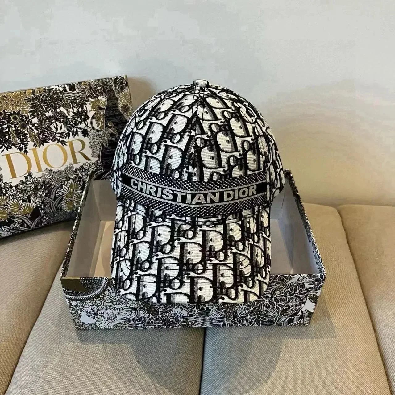 Dior Hats Oblique Jacquard Baseball Cap image 13