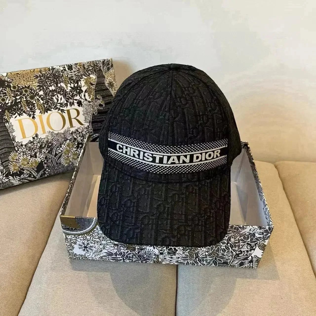 Dior Hats Oblique Jacquard Baseball Cap image 12