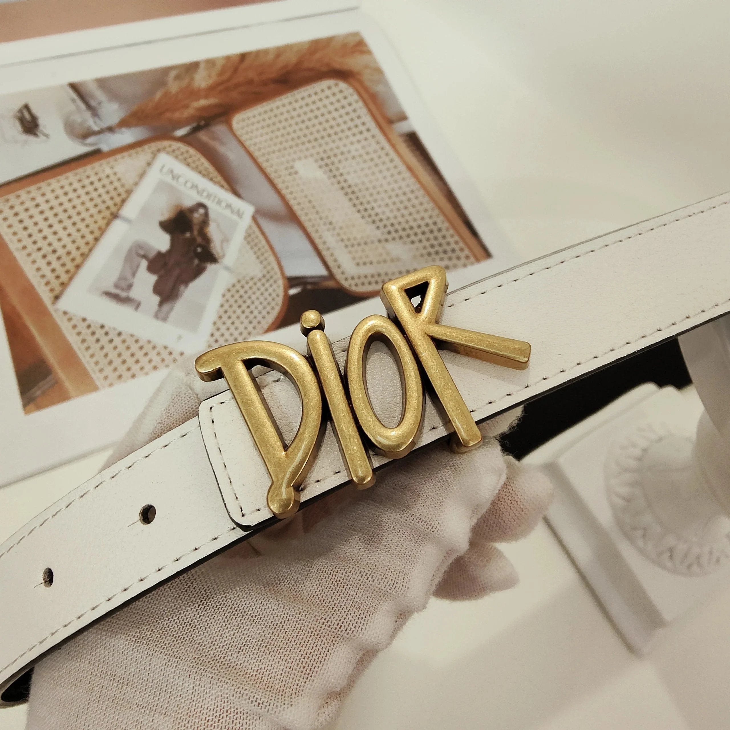 Christian Dior Belts CD Buckle Oblique Monogram Belt — 18