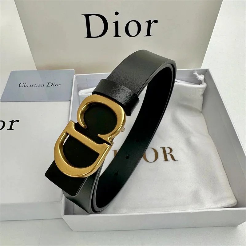 Christian Dior Belts CD Buckle Oblique Monogram Belt — 34