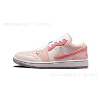 AJ1 low-top-velvet pink hook