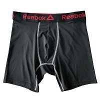 Black with red lettering and white lines