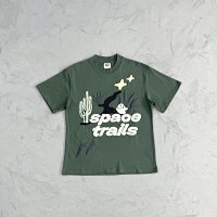space trails t shirt agave green