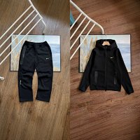 Black zip-up jacket set