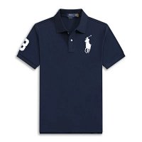 POLO navy blue with a large white label