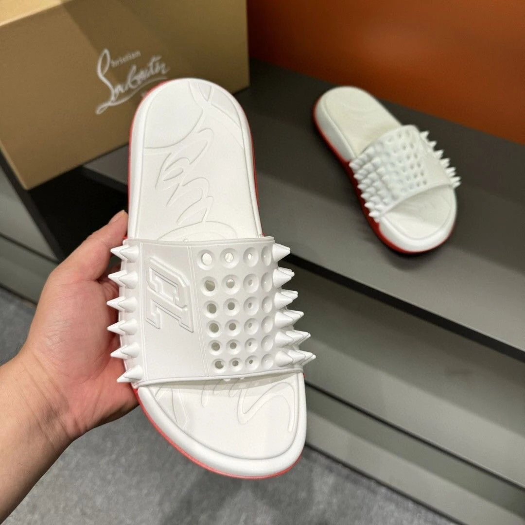 Christian Louboutin Slippers Spiked Perforated Slide image 4