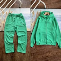 Green zip-up jacket set