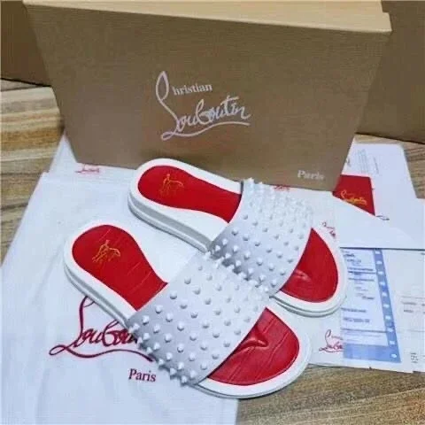Christian Louboutin Slippers Spiked Perforated Slide product detail image 2