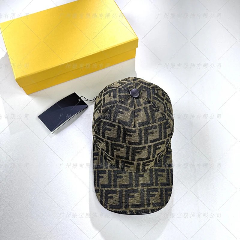 Fendi FF Monogram Baseball Cap Black - 15