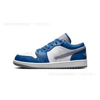 AJ1 low-top-white and blue