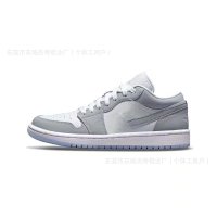 AJ1 low-top-gray and white