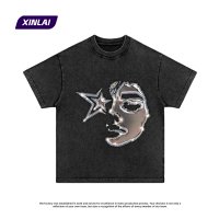 Washed black short sleeves