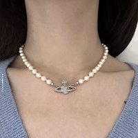 Saturn Pearl Necklace [Platinum Color]