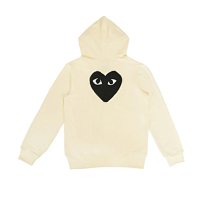 Beige front, black heart on the back