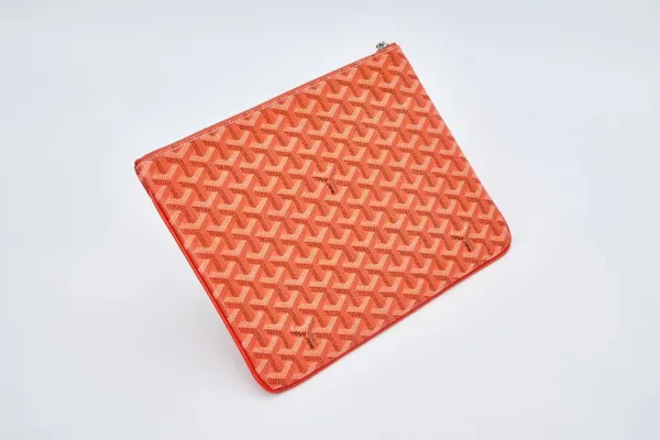 Goyard Saint Louis Pouch Red Coated Canvas Clutch - 14