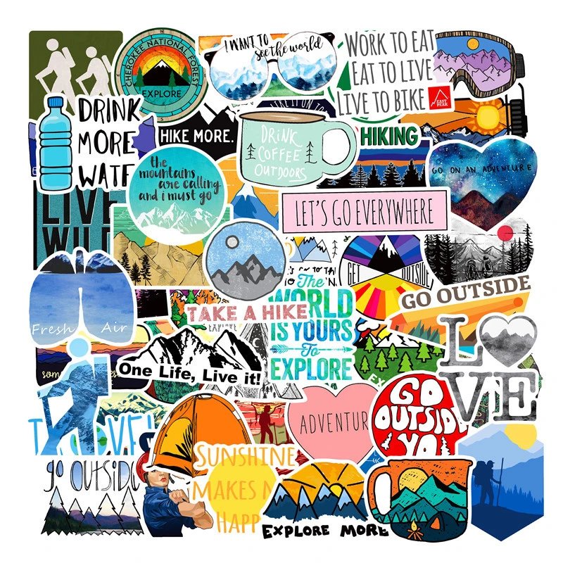 【DX24-15】50-piece set of sticker sheets for journaling